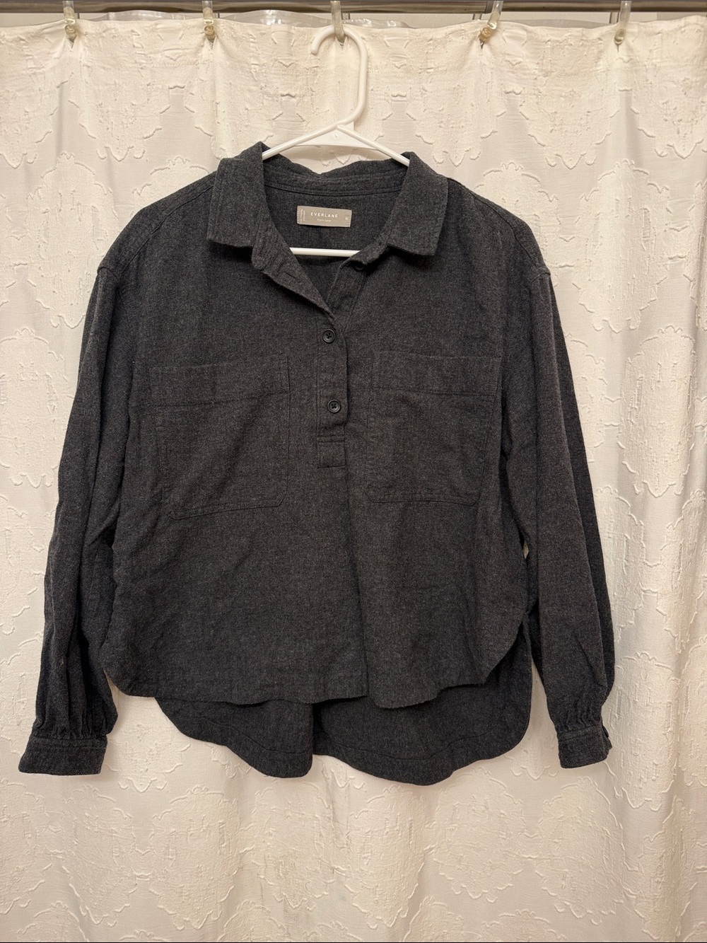 Everlane Charcoal Button-Front Women's Shirt